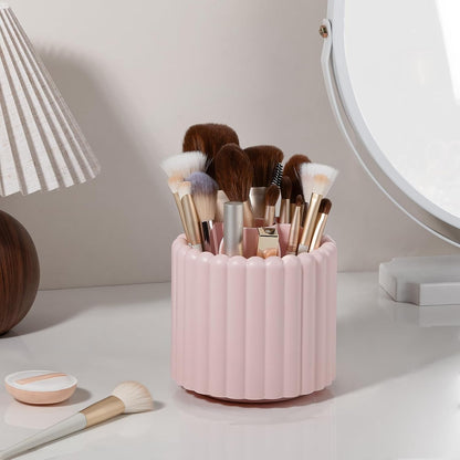 Rotating Pen Holder for Desk Removable Pencil Cup, Small White