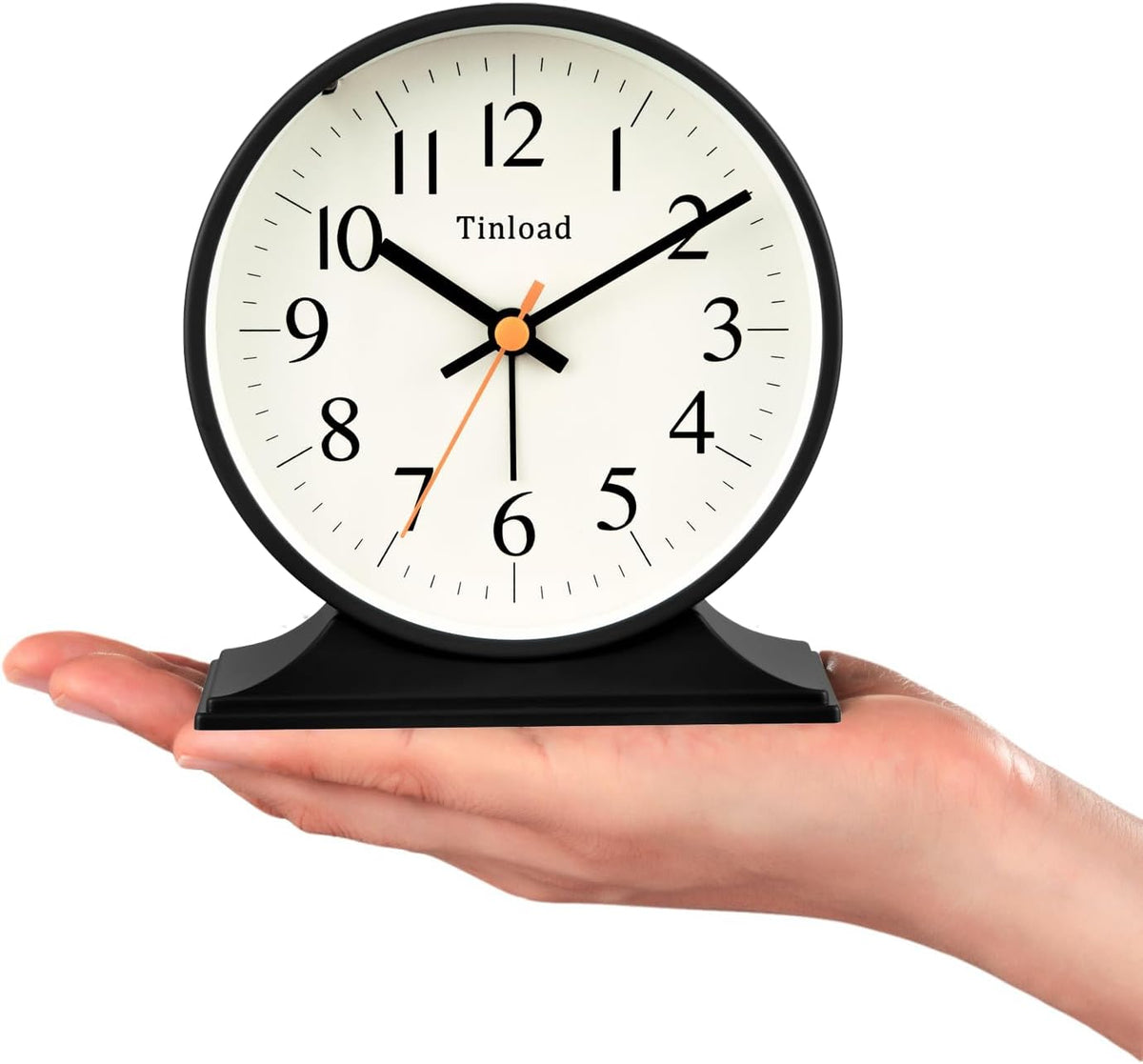 4.5" Antique Retro Analog Alarm Clock, Small Silent Bedside Desk Clock with Manual Light, Battery Operated, Snooze, for Living Room, Bedroom, Bedside, Desk(Green)
