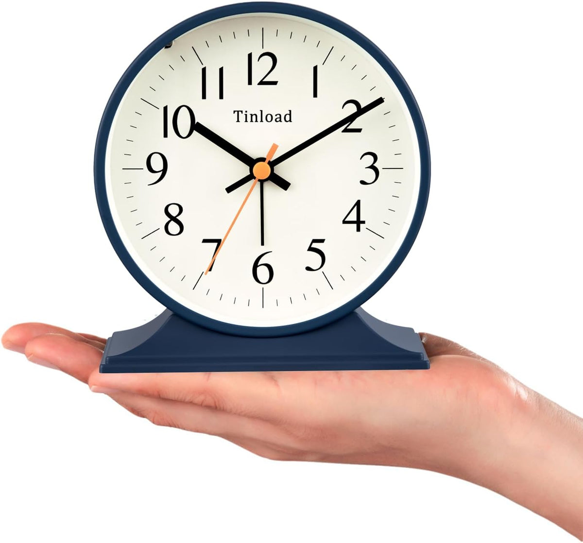 4.5" Antique Retro Analog Alarm Clock, Small Silent Bedside Desk Clock with Manual Light, Battery Operated, Snooze, for Living Room, Bedroom, Bedside, Desk(Green)