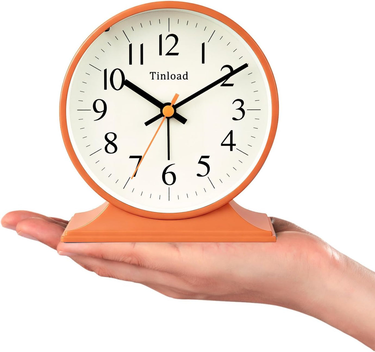4.5" Antique Retro Analog Alarm Clock, Small Silent Bedside Desk Clock with Manual Light, Battery Operated, Snooze, for Living Room, Bedroom, Bedside, Desk(Green)