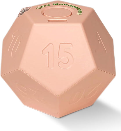 Cube Pomodoro Timer - Flip to Start Countdown, Rechargeable Mini Productivity Timer for Study, Office, 11 Preset Times, Silent/Vibration, Time Management Tool for Kids & ADHD (Pink)