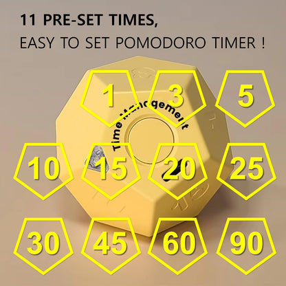 Cube Pomodoro Timer - Flip to Start Countdown, Rechargeable Mini Productivity Timer for Study, Office, 11 Preset Times, Silent/Vibration, Time Management Tool for Kids & ADHD (Pink)
