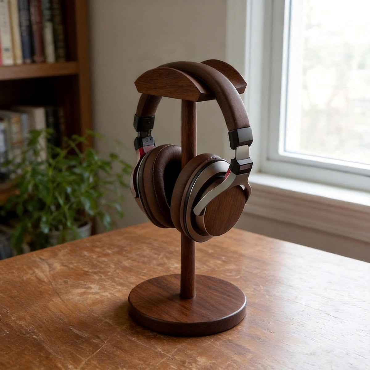 Headphone for Desk Hanger Holder Organizer Keeper Racks Storage Mount Gaming Headset Stand Premium Functional Craftmanship Headset Stand (Wood Tone)