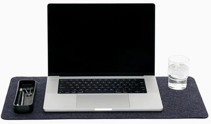 Mosen Medium Merino Wool Felt Desk Pad, Luxury Non-Slip Desk Mat, Blotter for Office and Home, 24W x 12H, Charcoal
