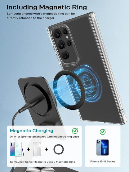 Compatible with MagSafe Charger, 15W Magnetic Charger Stand for Phones