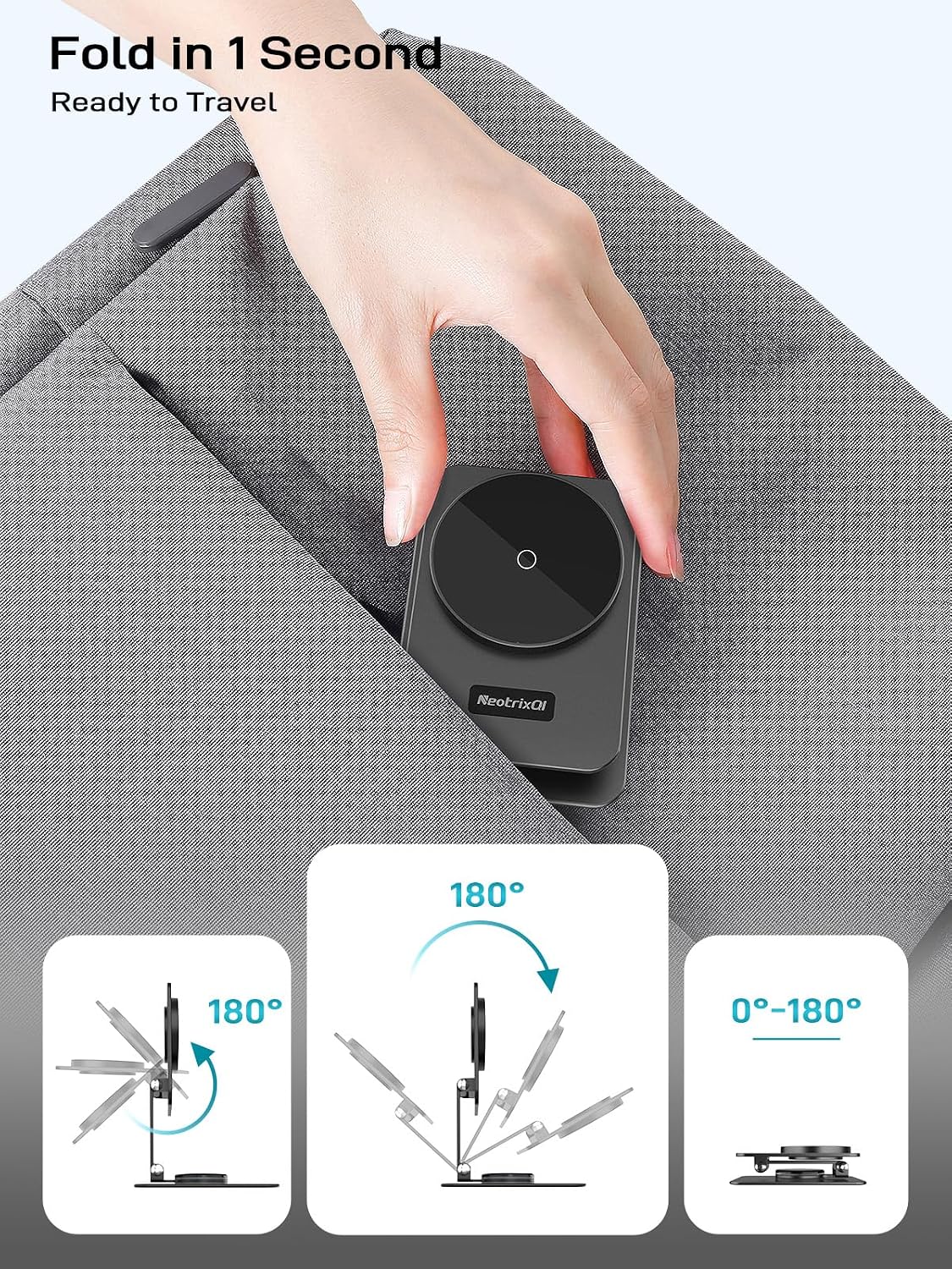Compatible with MagSafe Charger, 15W Magnetic Charger Stand for Phones