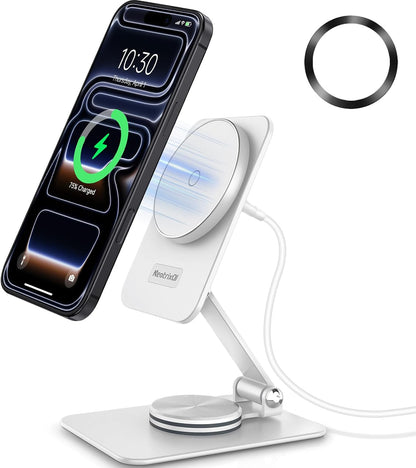 Compatible with MagSafe Charger, 15W Magnetic Charger Stand for Phones