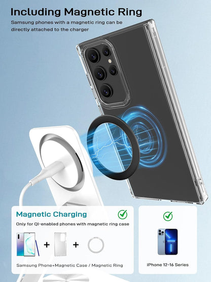 Compatible with MagSafe Charger, 15W Magnetic Charger Stand for Phones