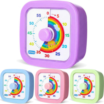 4 Pack Visual Timer, Gradient, Pink, Blue, Yellow, Green