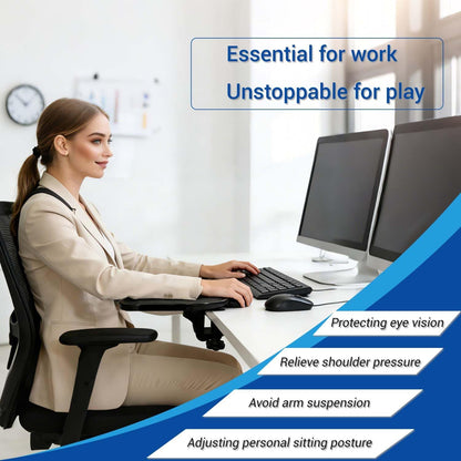 Arm Rest for Desk,Rotating Adjustable Computer Desk Armrest Extender Tray,Ergonomic Elbow Support Relieve Stress,Eliminate Pain,Reduce Office Occupational Chronic