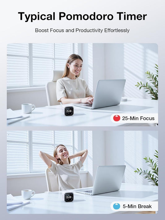 TK3 Pomodoro Timer Cube for Focus, Study, Work, Task, ADHD,Kitchen