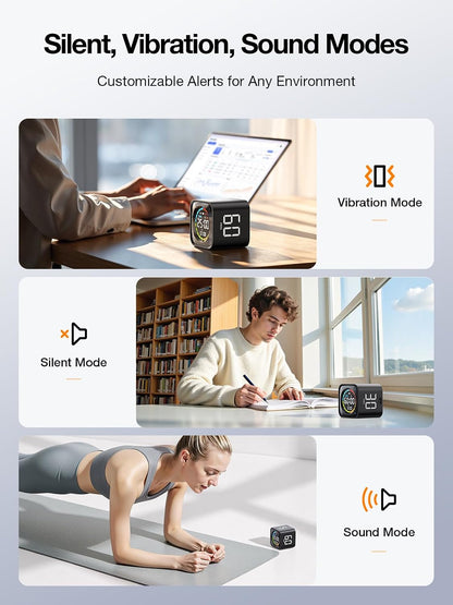 TK3 Pomodoro Timer Cube for Focus, Study, Work, Task, ADHD,Kitchen