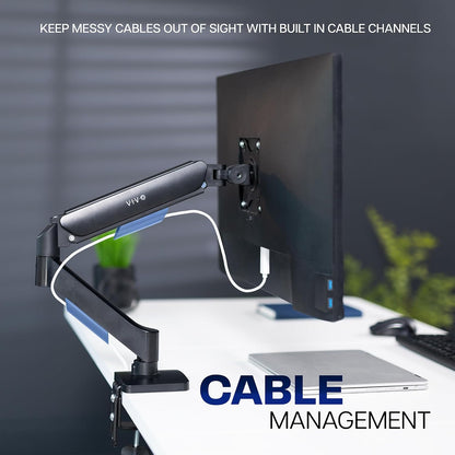 Dual Monitor Stand, Fully Adjustable Arms for 17 to 32 inch Screens, Mechanical Articulating Desk Mount, Gaming and Office Setups, VESA 75x75, 100x100, Max 19.8 lbs, Classic, Black, STAND-V002O