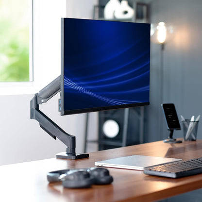 Dual Monitor Stand, Fully Adjustable Arms for 17 to 32 inch Screens, Mechanical Articulating Desk Mount, Gaming and Office Setups, VESA 75x75, 100x100, Max 19.8 lbs, Classic, Black, STAND-V002O