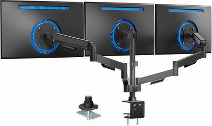 Dual Monitor Stand, Fully Adjustable Arms for 17 to 32 inch Screens, Mechanical Articulating Desk Mount, Gaming and Office Setups, VESA 75x75, 100x100, Max 19.8 lbs, Classic, Black, STAND-V002O