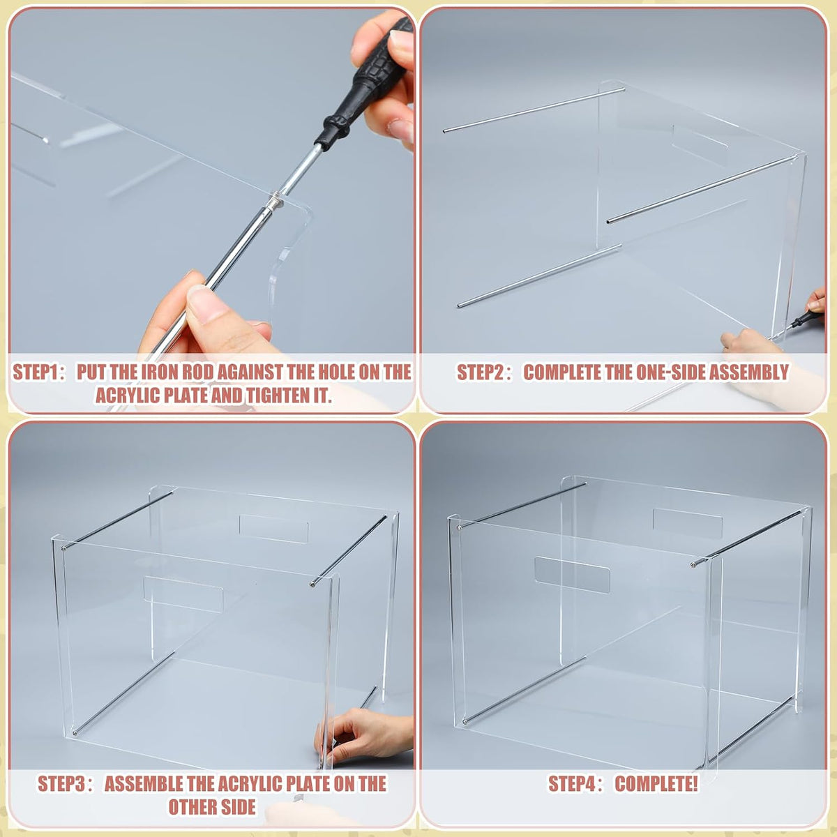 24 Hanging File Folders Acrylic Desktop Organizer,Pastel