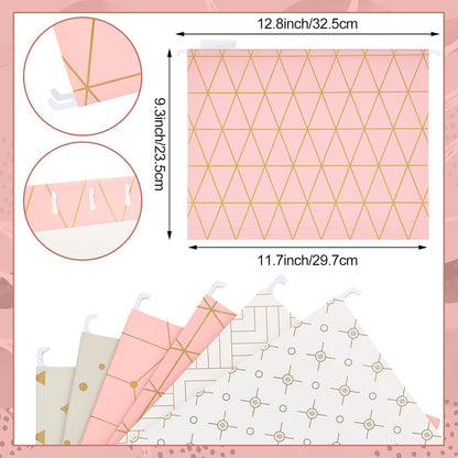 24 Hanging File Folders Acrylic Desktop Organizer,Pastel