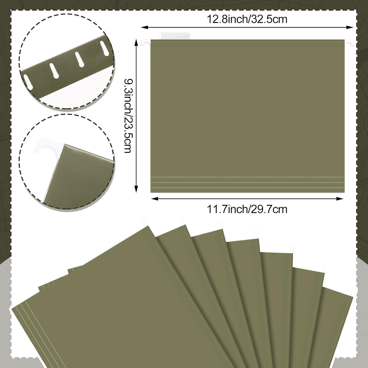 24 Hanging File Folders Acrylic Desktop Organizer,Pastel