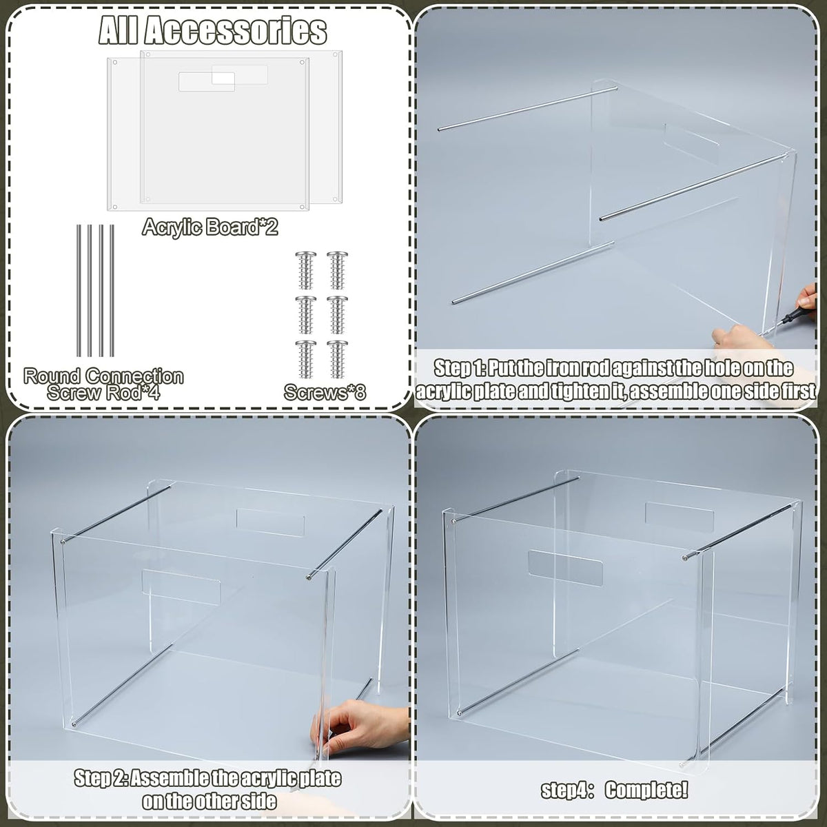 24 Hanging File Folders Acrylic Desktop Organizer,Pastel