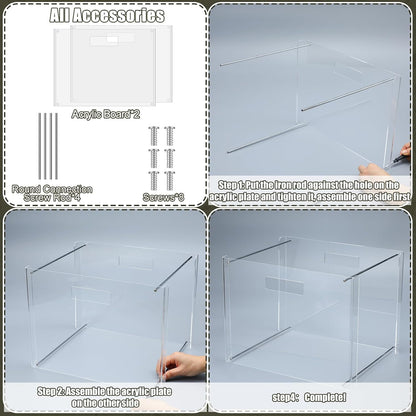 24 Hanging File Folders Acrylic Desktop Organizer,Pastel