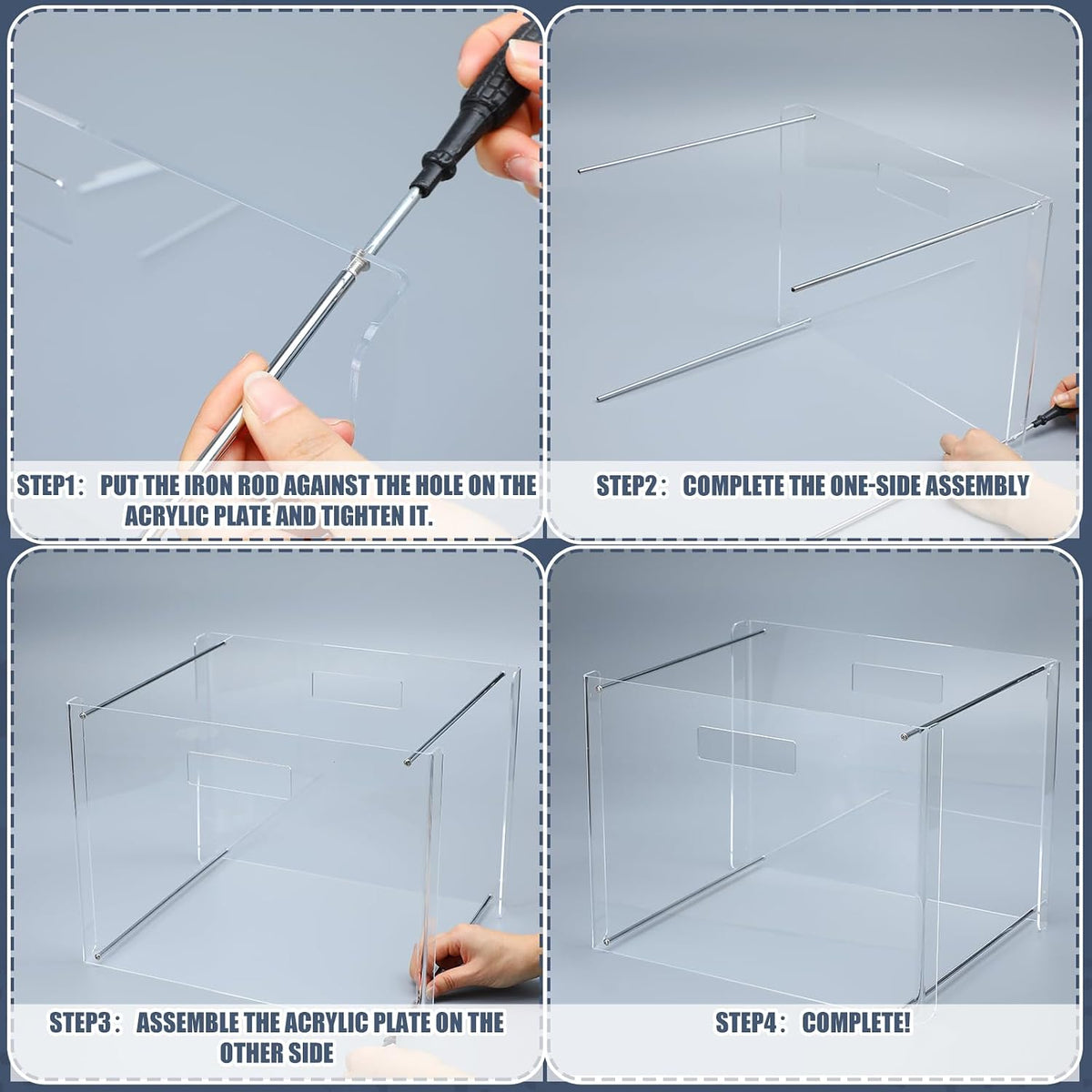 24 Hanging File Folders Acrylic Desktop Organizer,Pastel