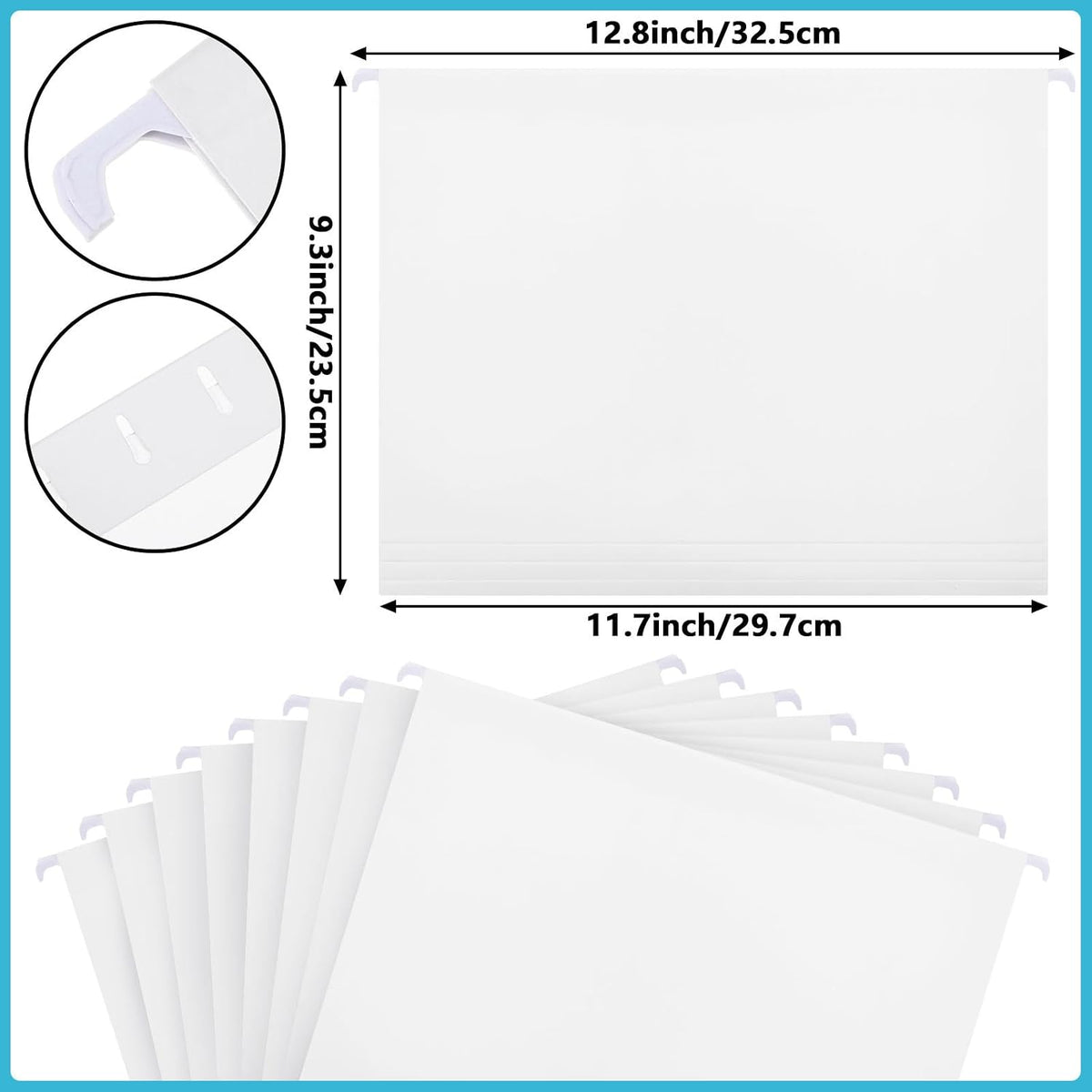 24 Hanging File Folders Acrylic Desktop Organizer,Pastel