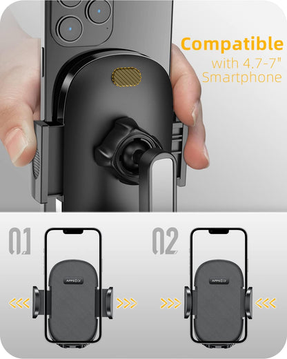 Heavy Duty Phone Stand - Adjustable Desktop Holder for Video Calls, Compatible with 4.7-6.8" Smartphones & Thick Cases, Perfect for Home Office