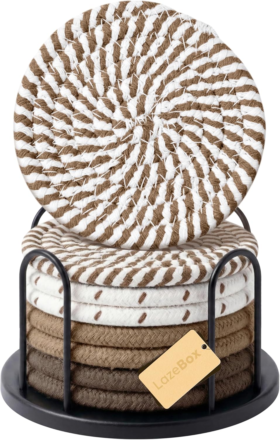 Coasters Set of 8 for Drinks, 4 Inch Large Coasters for Coffee Table, Tabletop Protection for Hot & Cold Drinks, Versatile Coasters for Home Decor, Non-Slip & Easy to Clean, Coffee