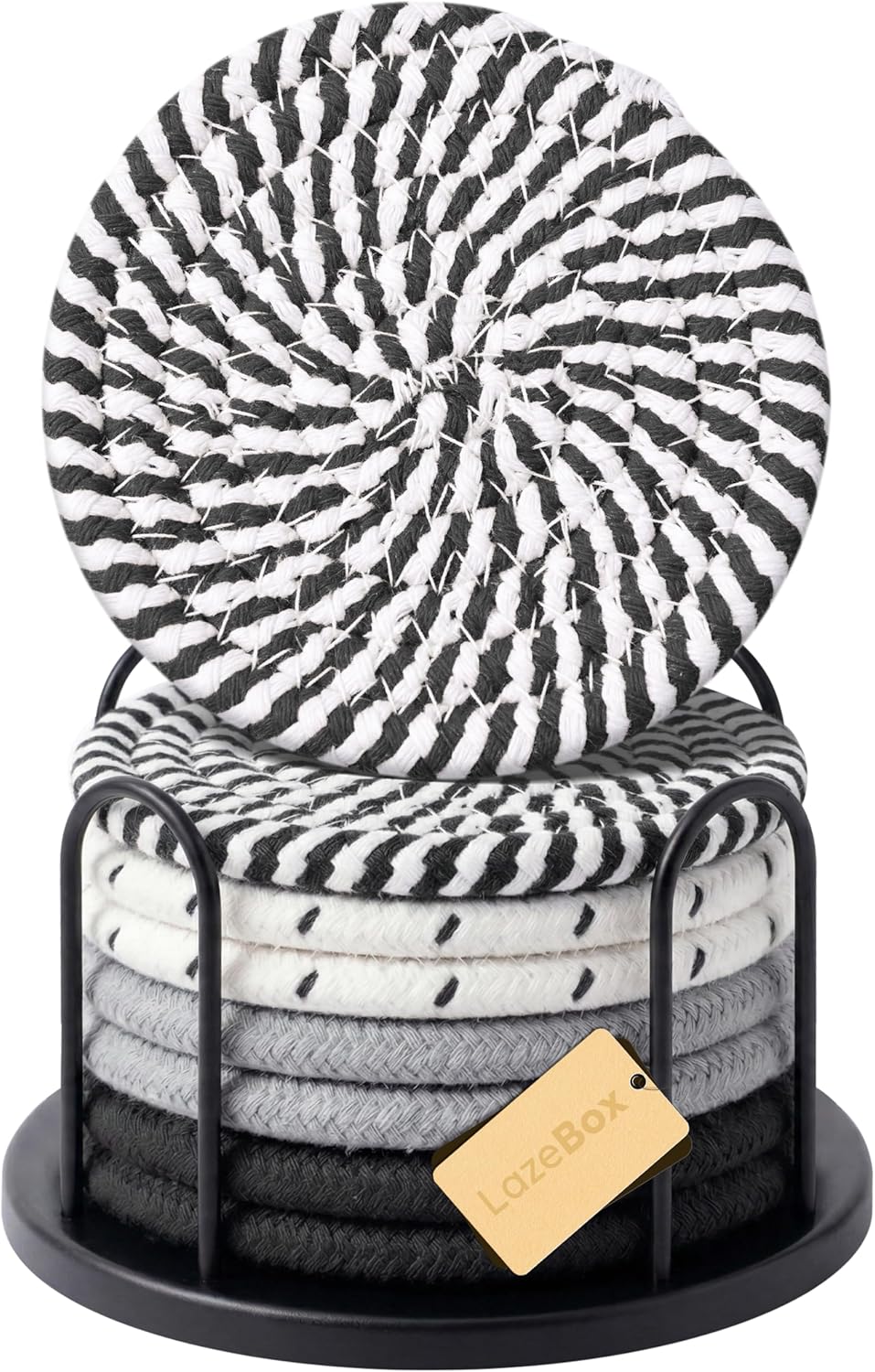 Coasters Set of 8 for Drinks, 4 Inch Large Coasters for Coffee Table, Tabletop Protection for Hot & Cold Drinks, Versatile Coasters for Home Decor, Non-Slip & Easy to Clean, Coffee