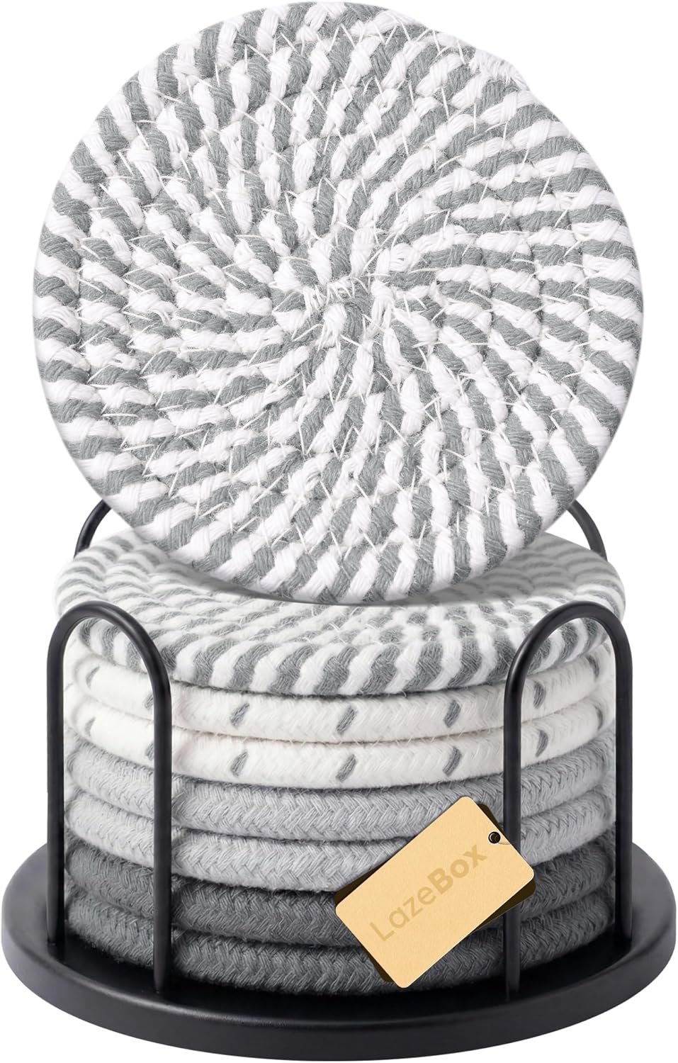 Coasters Set of 8 for Drinks, 4 Inch Large Coasters for Coffee Table, Tabletop Protection for Hot & Cold Drinks, Versatile Coasters for Home Decor, Non-Slip & Easy to Clean, Coffee