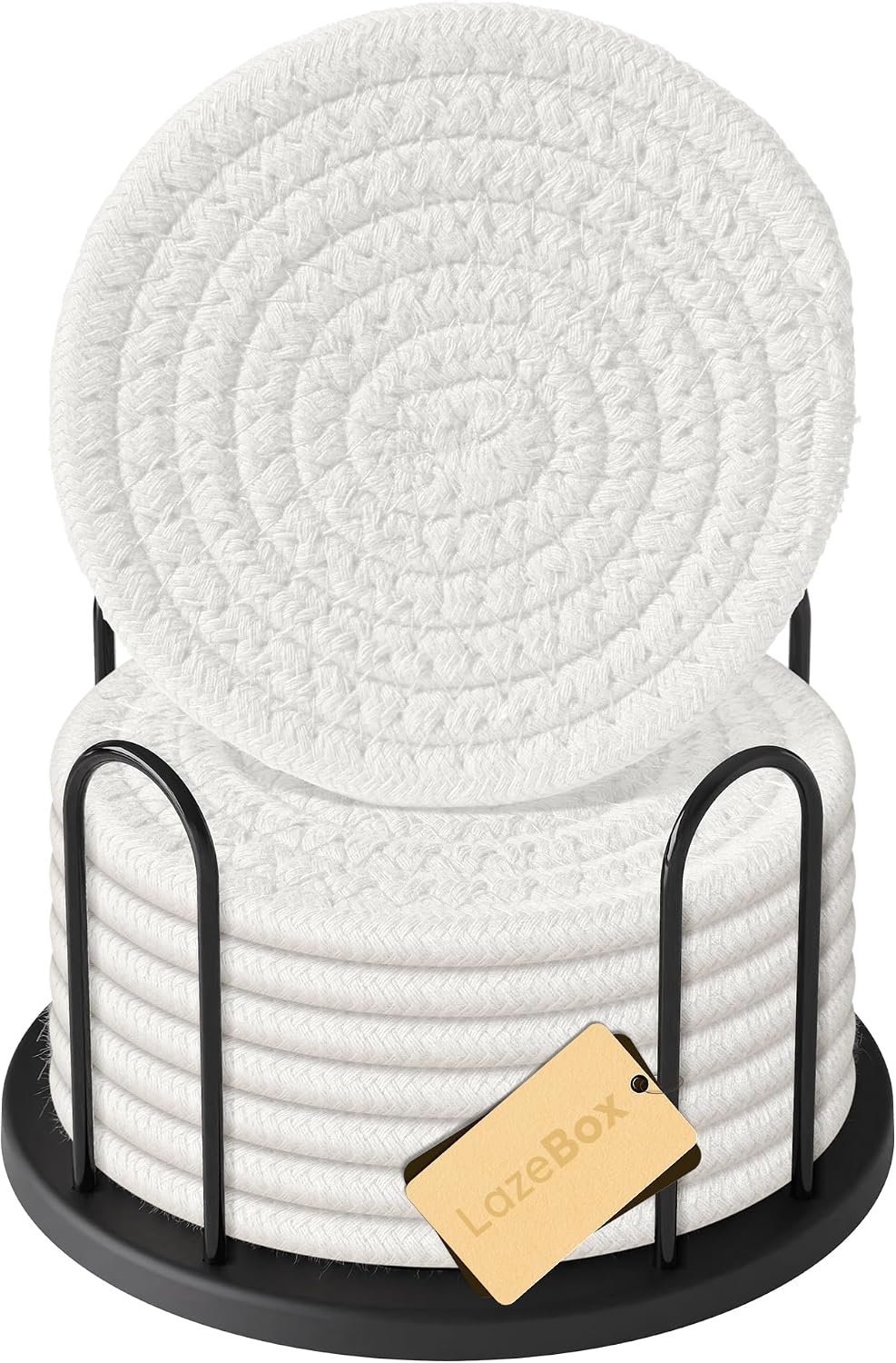 Coasters Set of 8 for Drinks, 4 Inch Large Coasters for Coffee Table, Tabletop Protection for Hot & Cold Drinks, Versatile Coasters for Home Decor, Non-Slip & Easy to Clean, Coffee