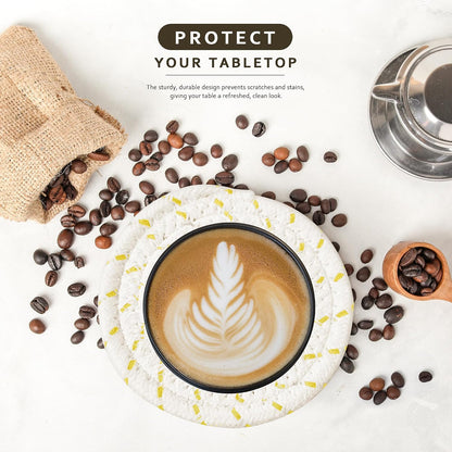 Coasters Set of 8 for Drinks, 4 Inch Large Coasters for Coffee Table, Tabletop Protection for Hot & Cold Drinks, Versatile Coasters for Home Decor, Non-Slip & Easy to Clean, Coffee