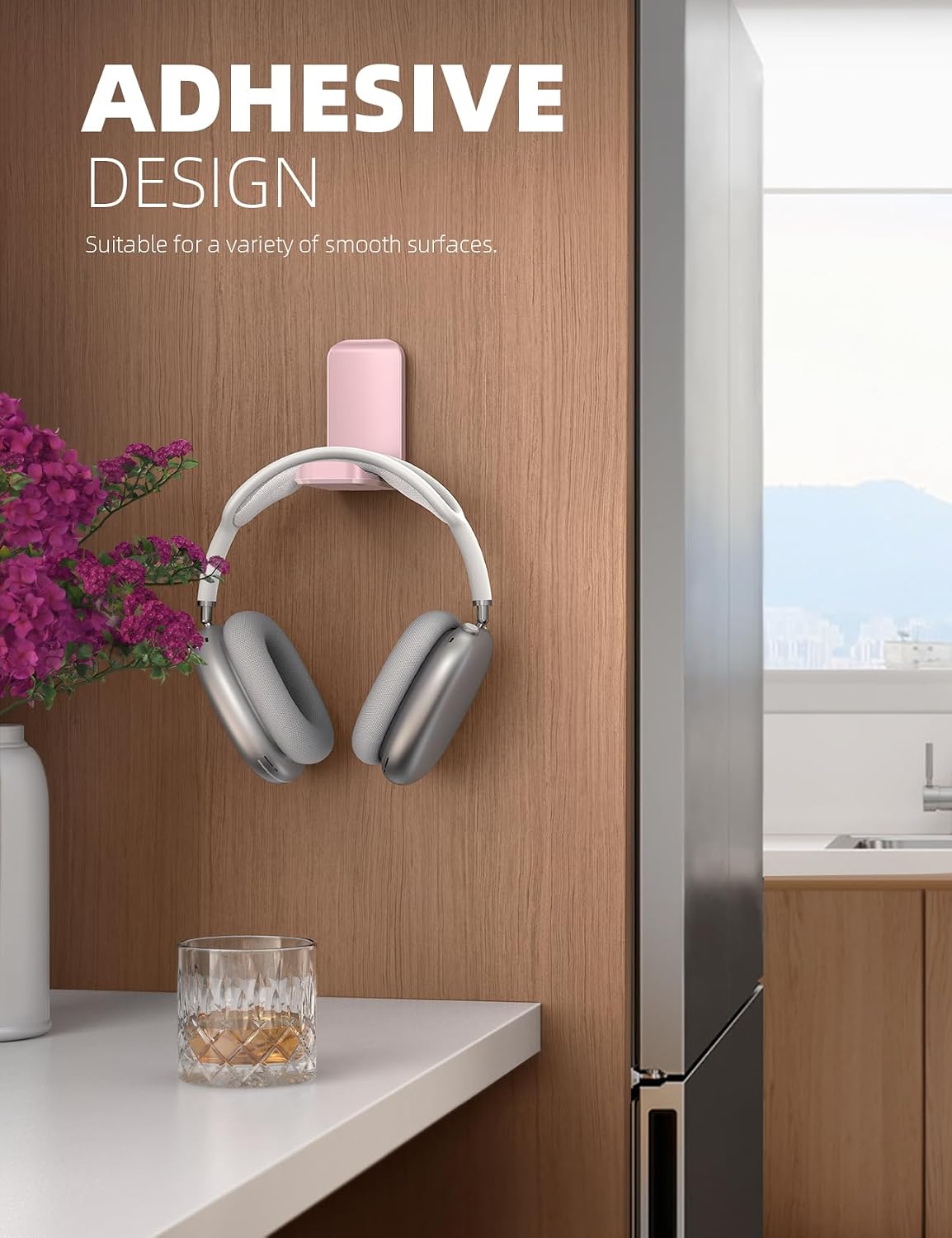 Headphone Stand, Sticky Headset Hanger, Adhesive Headphone Holder