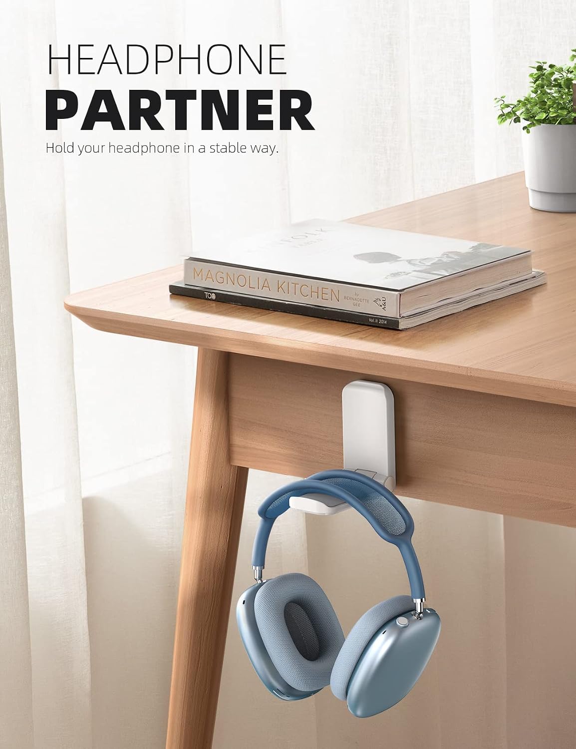 Headphone Stand, Sticky Headset Hanger, Adhesive Headphone Holder