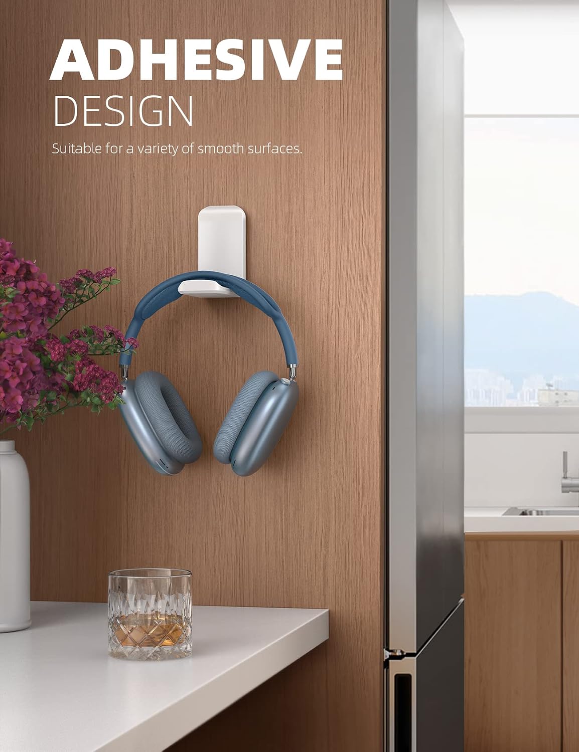 Headphone Stand, Sticky Headset Hanger, Adhesive Headphone Holder