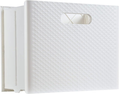 Pendaflex Mobile File Box with Handles, Easy Set Up, Collapse Down and Store Away, 13"W x 10"H x 6.5"D, Holds Letter Size Files, White (126119)
