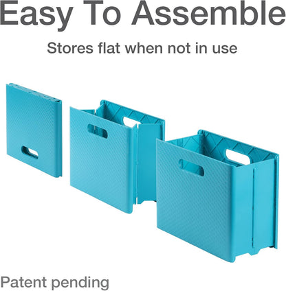 Pendaflex Mobile File Box with Handles, Easy Set Up, Collapse Down and Store Away, 13"W x 10"H x 6.5"D, Holds Letter Size Files, White (126119)