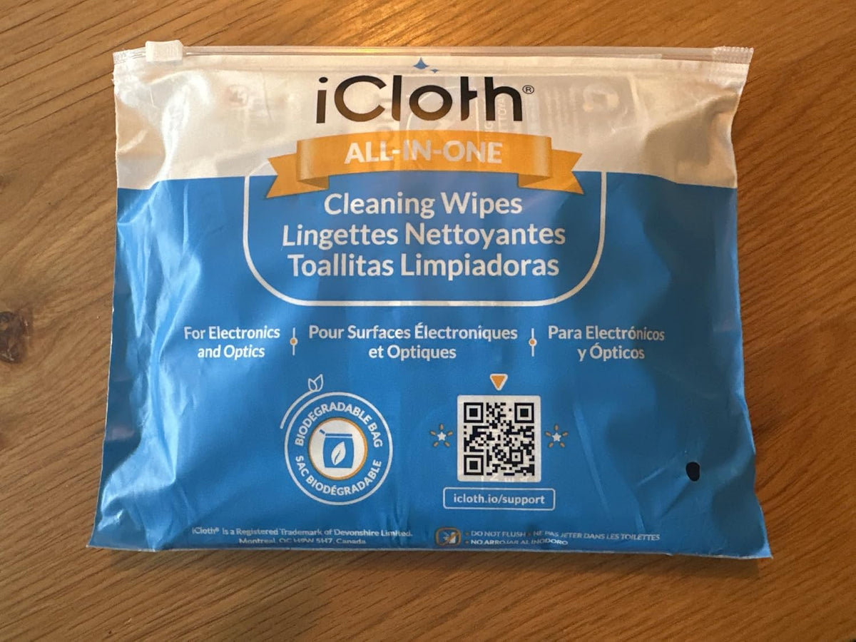 Screen Cleaner Wipes Individually Wrapped Travel Size Streak-Free (24 Large Wipes)