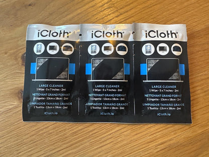 Screen Cleaner Wipes Individually Wrapped Travel Size Streak-Free (24 Large Wipes)