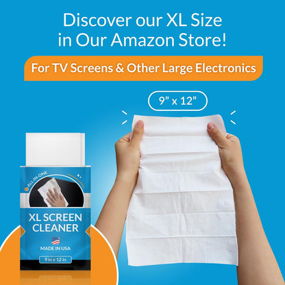 Screen Cleaner Wipes Individually Wrapped Travel Size Streak-Free (24 Large Wipes)