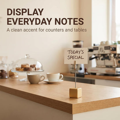 4 Pcs Memo Clip Holders Stand with Alligator Clasp Pictures Card Paper Note Clip for Office Home Use, Paper Stand for Desk, Office Memo Holders