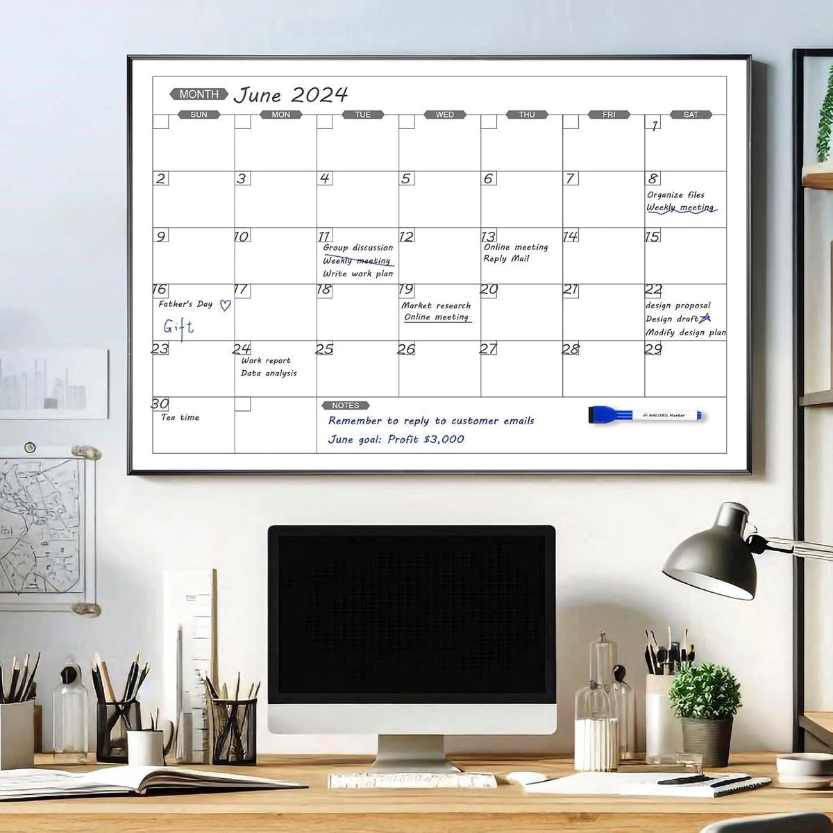 Monthly Calendar Whiteboard