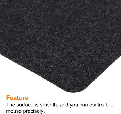 24"x12" Desk Mat Protector, Felt Dual Side Mouse Pad Writing Mat for Office Home, Gray