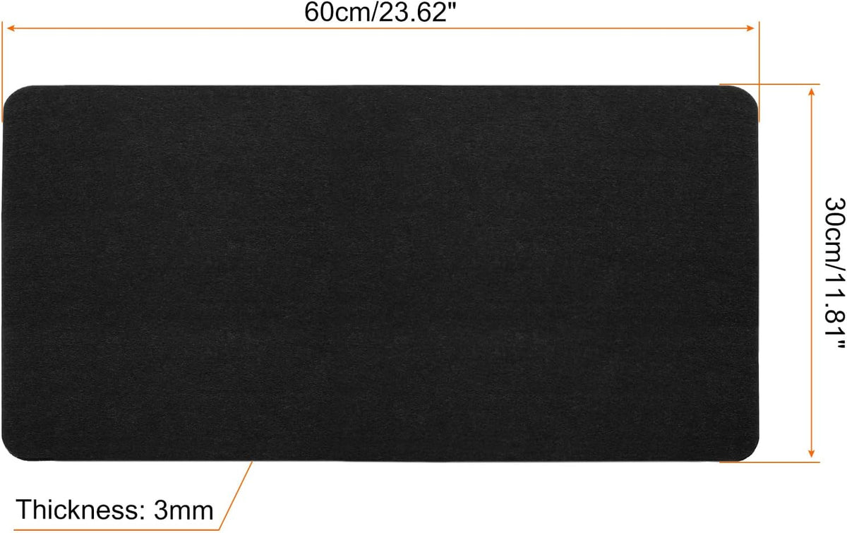 24"x12" Desk Mat Protector, Felt Dual Side Mouse Pad Writing Mat for Office Home, Gray