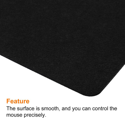 24"x12" Desk Mat Protector, Felt Dual Side Mouse Pad Writing Mat for Office Home, Gray