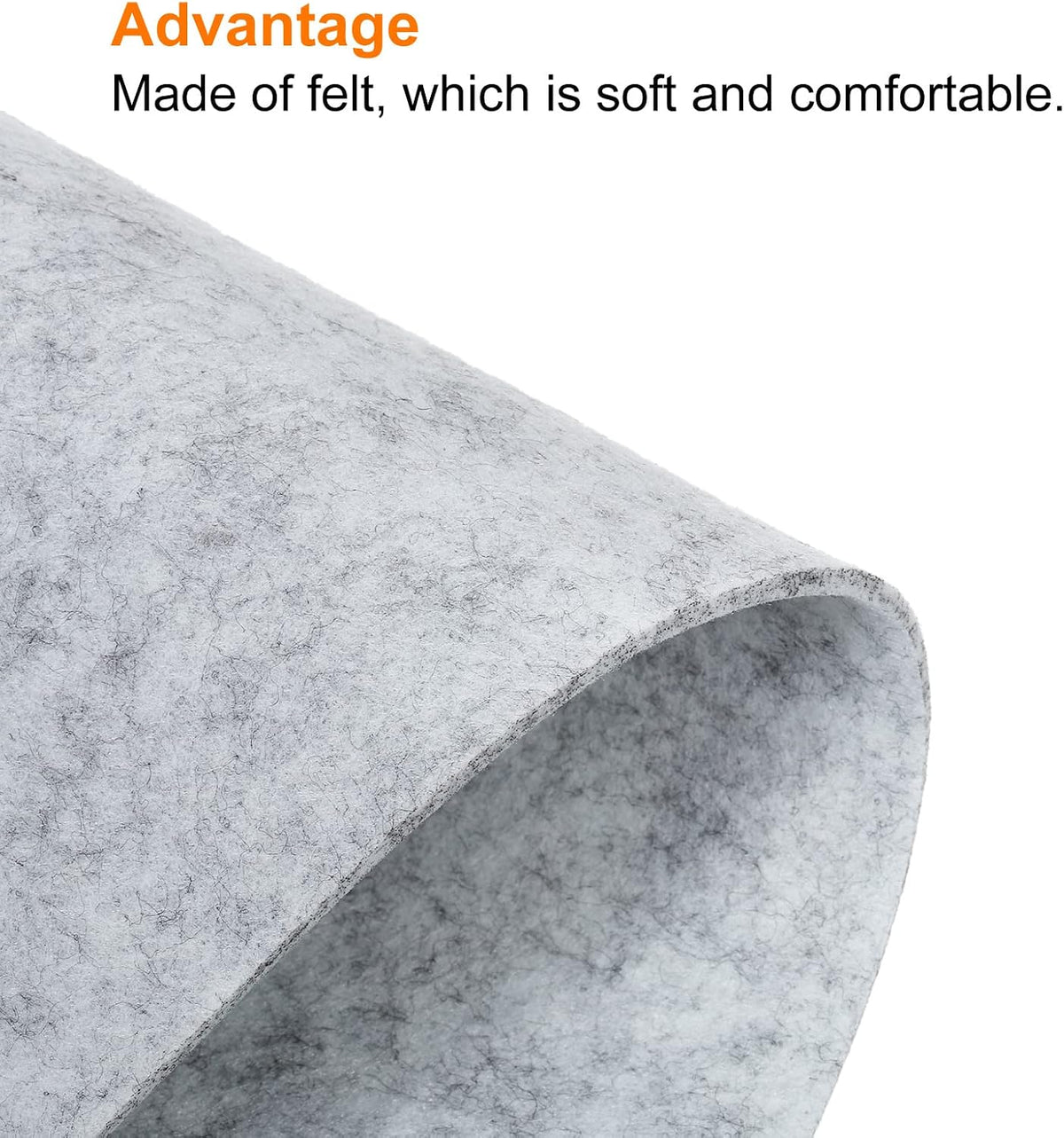 24"x12" Desk Mat Protector, Felt Dual Side Mouse Pad Writing Mat for Office Home, Gray