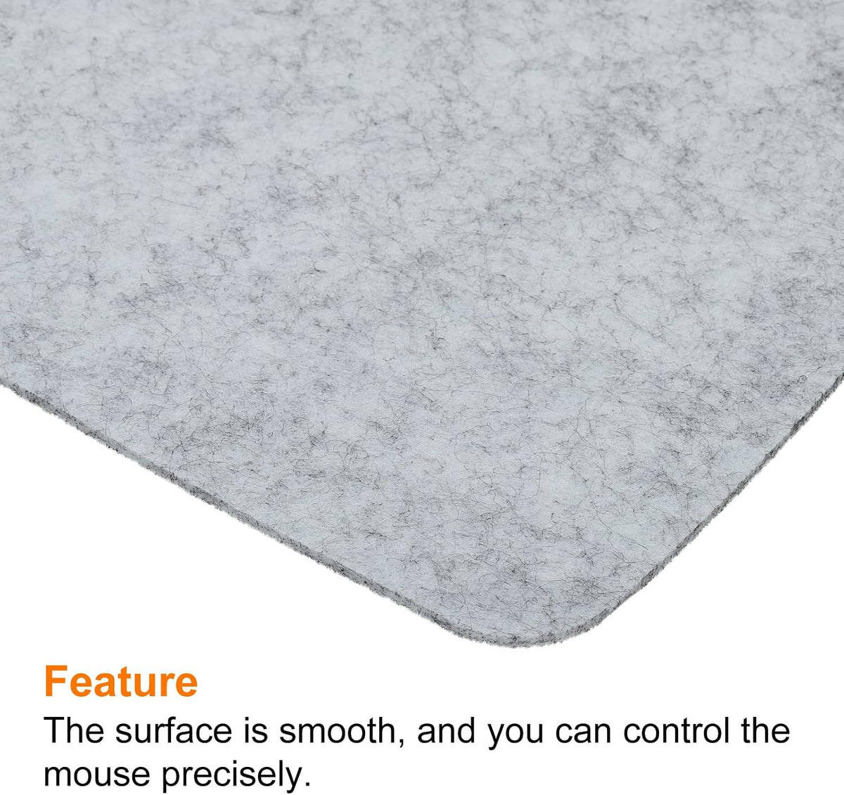 24"x12" Desk Mat Protector, Felt Dual Side Mouse Pad Writing Mat for Office Home, Gray