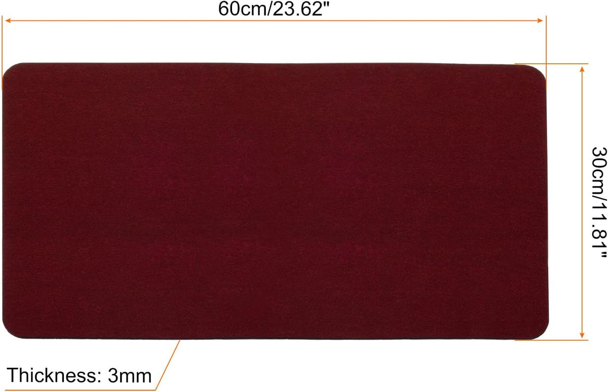24"x12" Desk Mat Protector, Felt Dual Side Mouse Pad Writing Mat for Office Home, Gray