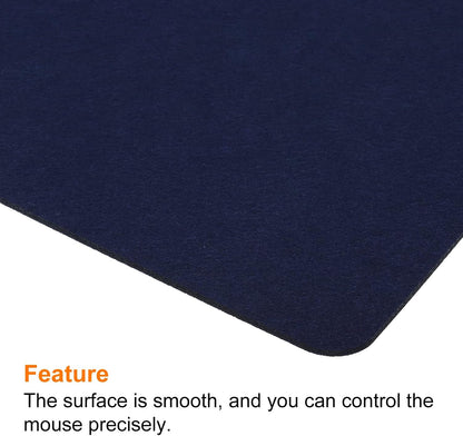 24"x12" Desk Mat Protector, Felt Dual Side Mouse Pad Writing Mat for Office Home, Gray