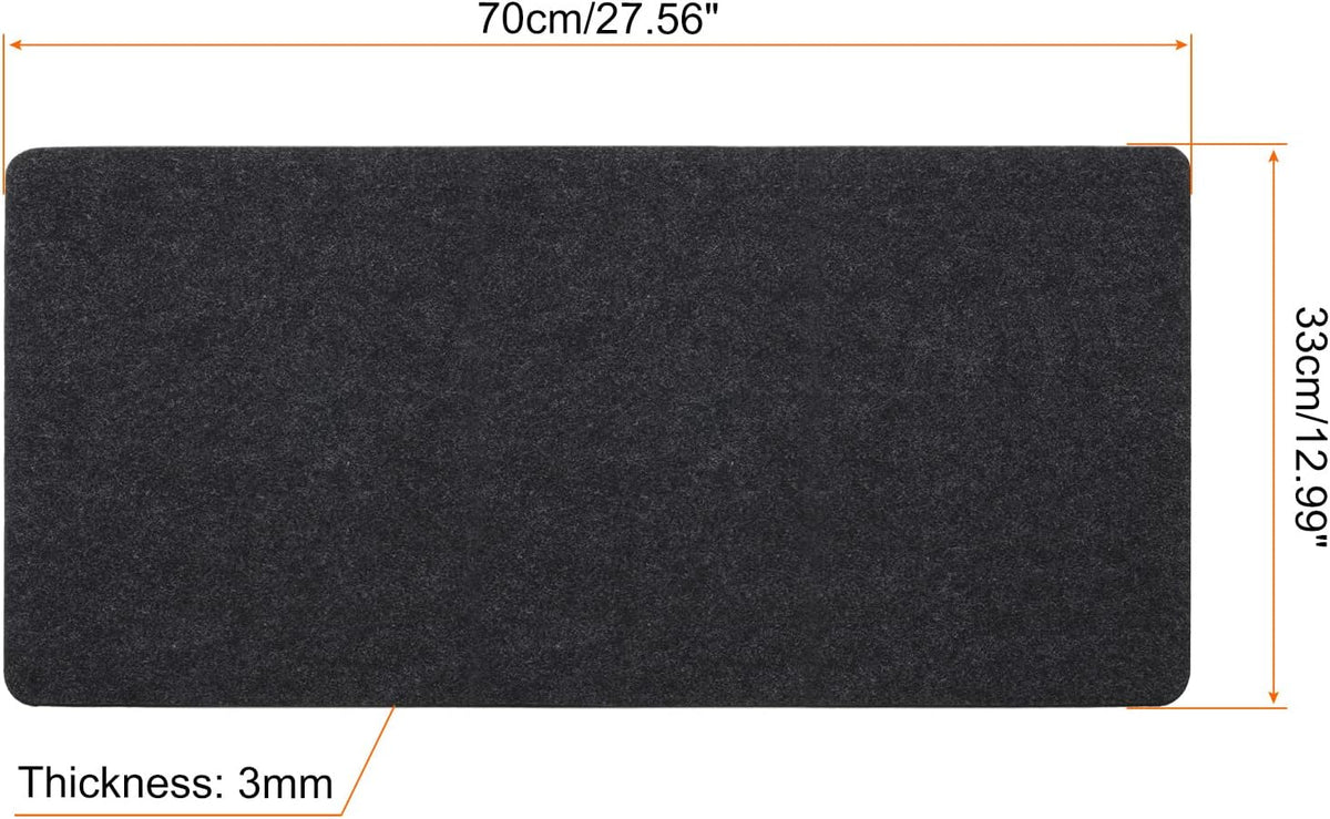 24"x12" Desk Mat Protector, Felt Dual Side Mouse Pad Writing Mat for Office Home, Gray